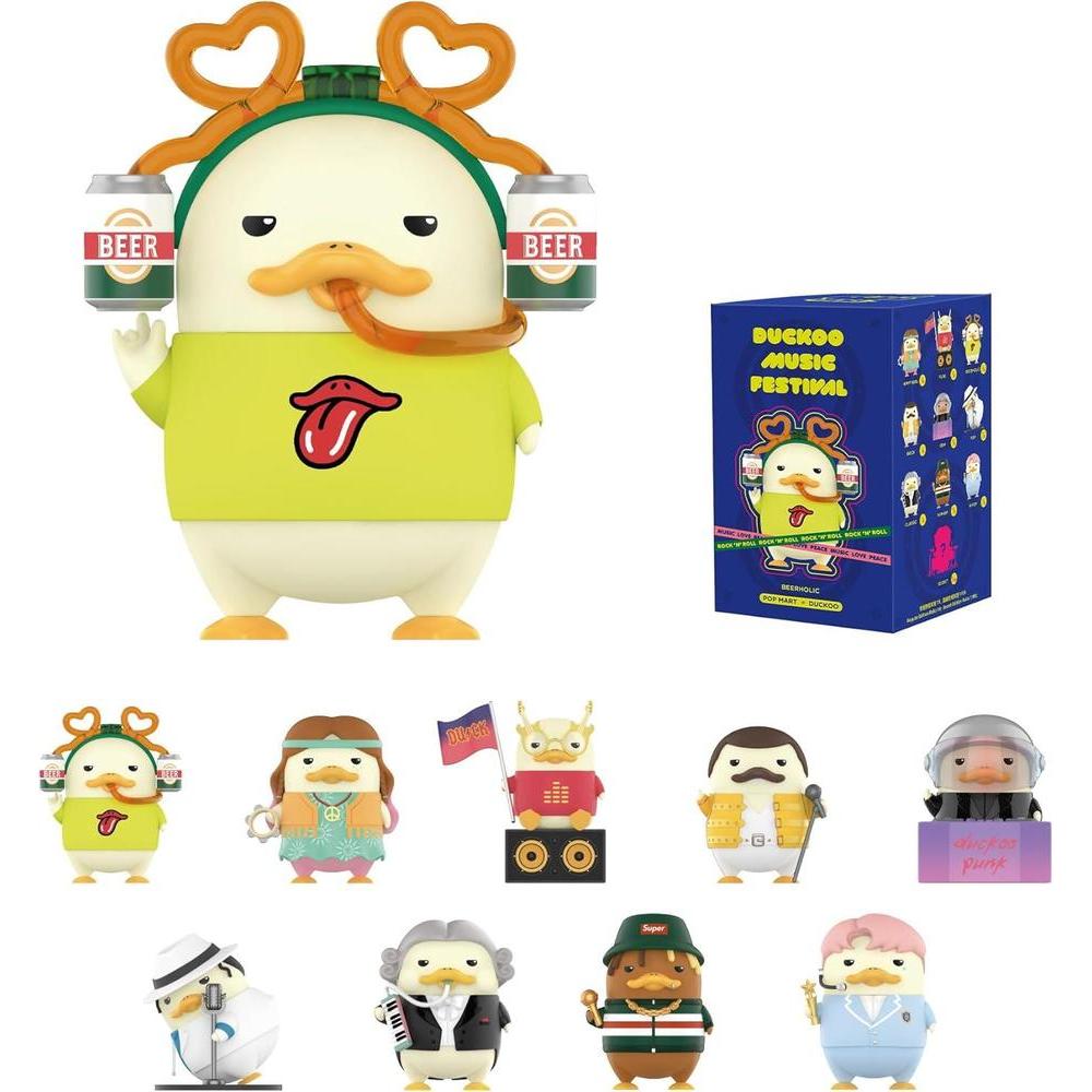 POP MART DUCKOO Music Festival Series Blind Box Figures, Random Design Action Figures Collectible Toys Home Decorations, Holiday Birthday Gifts for Girls and Boys, Single Box