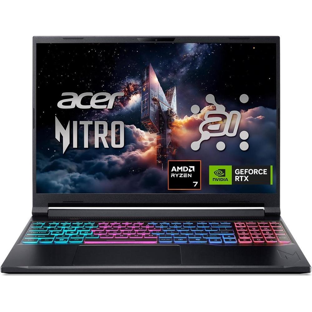 Acer Nitro V 16S Ai Laptop Gamer, 16"  Wuxga Ips 180Hz, Amd Ryzen 7 260, 32Gb Ddr5, 1Tb Ssd, Gpu Rtx 5060