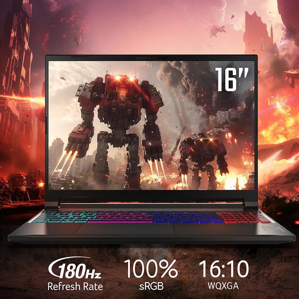 Acer Nitro V 16S Ai Laptop Gamer, 16"  Wuxga Ips 180Hz, Amd Ryzen 7 260, 32Gb Ddr5, 1Tb Ssd, Gpu Rtx 5060