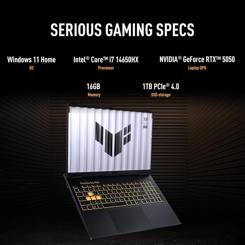 Asus TUF Gaming F16 16" FHD+ 165HZ Intel I7 16GB RAM 1TB SSD RTX 5050