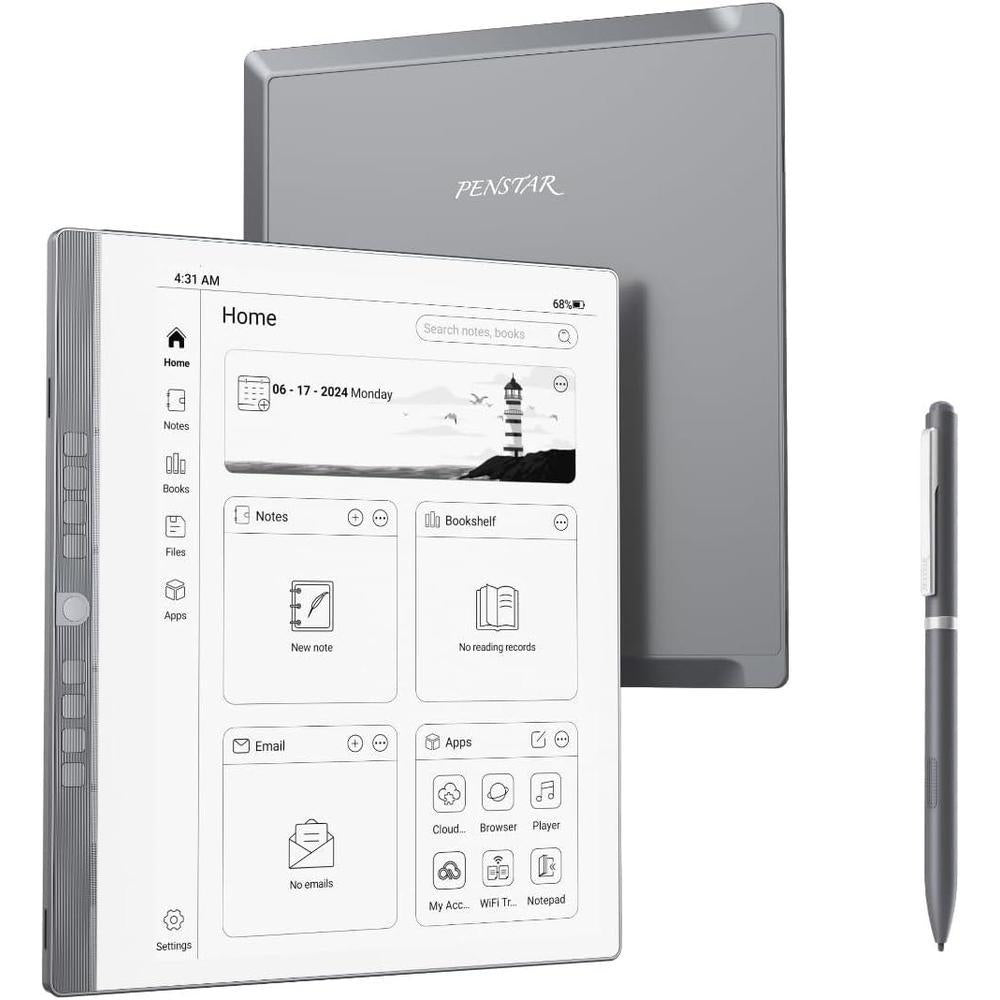 eNote Paper Tablet Bundle, 10.3-inch Pen Only Writing Tablet, Electronic Notebook Digital Notepad, E-Ink Reader with B5 Pen and Protective Folio