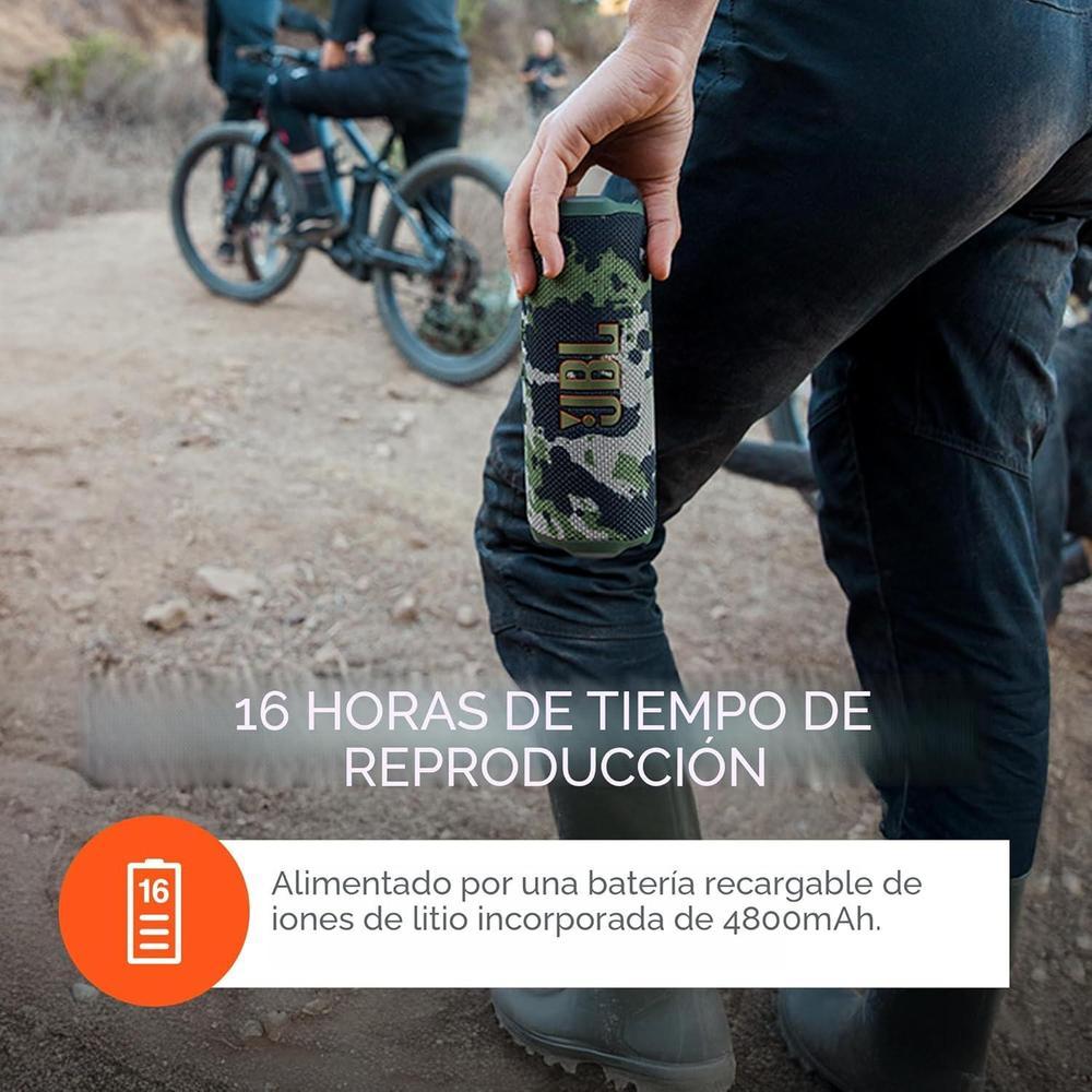JBL Flip 7 Altavoz Bluetooth portátil con potente sonido y funda rígida protectora Divvi, impermeable y a prueba de golpes