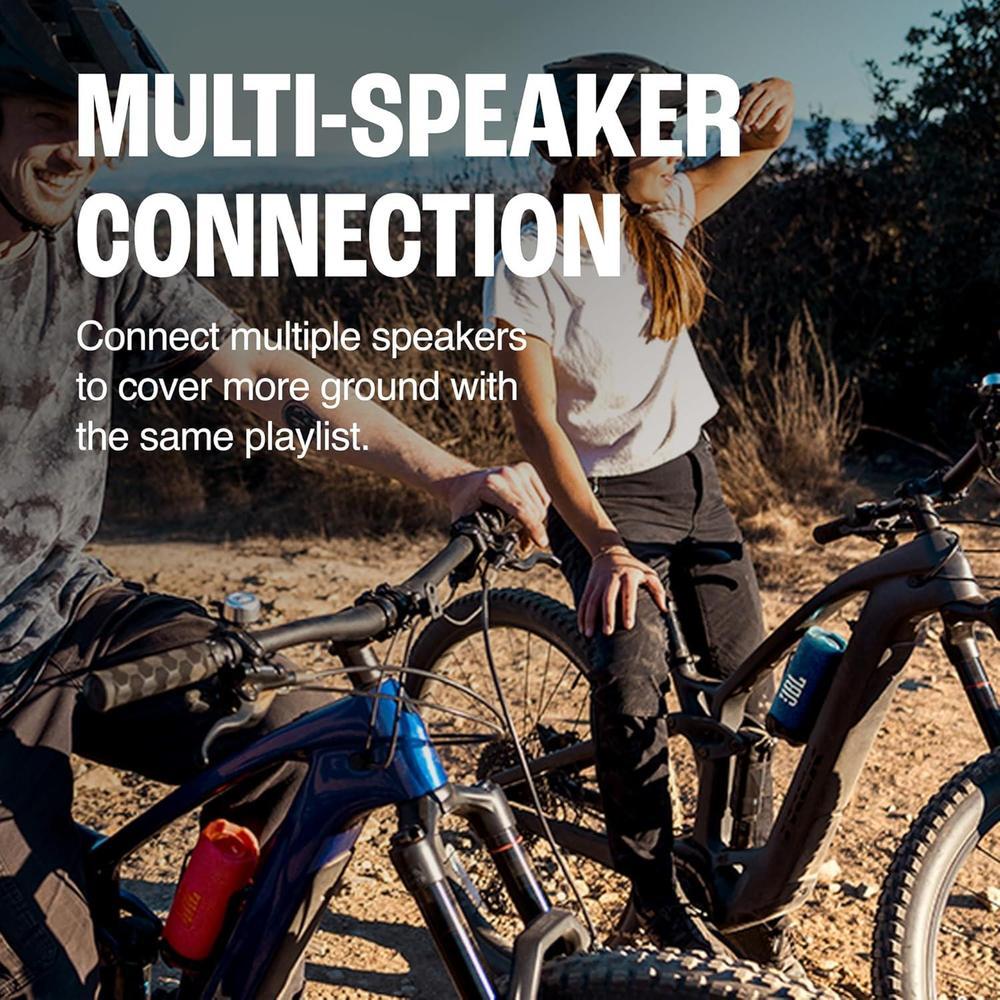 Altavoz Bluetooth JBL Flip 7 con funda protectora Divvi! para sonido potente y resistencia a agua, polvo y caídas