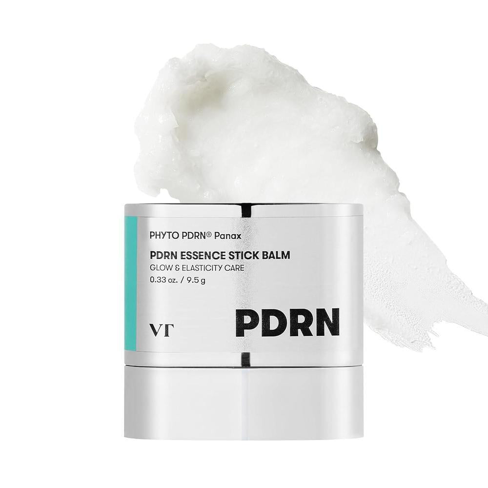 VT COSMETICS PDRN Essence Stick Balm, PDRN - Barra de colágeno multiarrugas, tratamiento todo en uno para ojos y cuello, base de maquillaje brillante y bálsamo de tratamiento facial, líneas finas