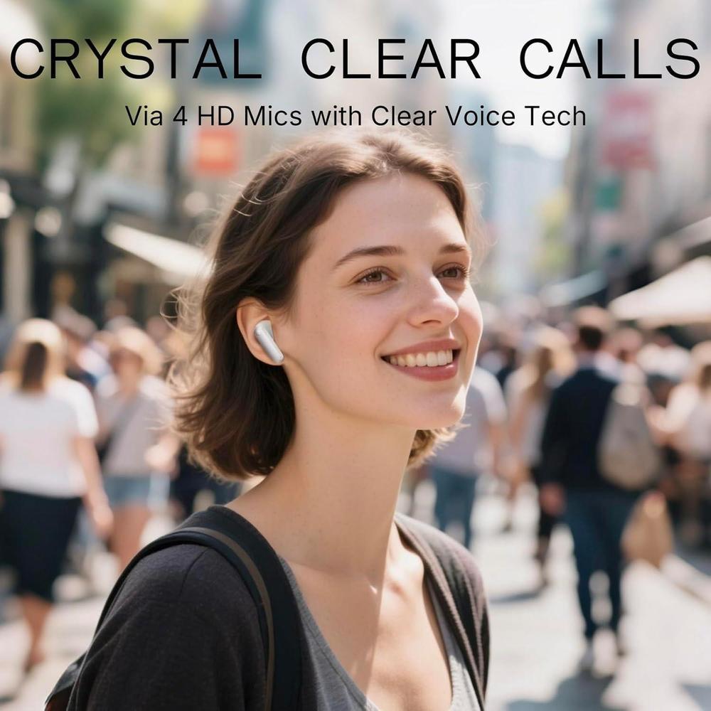 Auriculares inalámbricos CMF Buds 2A con cancelación de ruido activa, Bluetooth 5.4 y micrófonos Quad HD para sonido claro