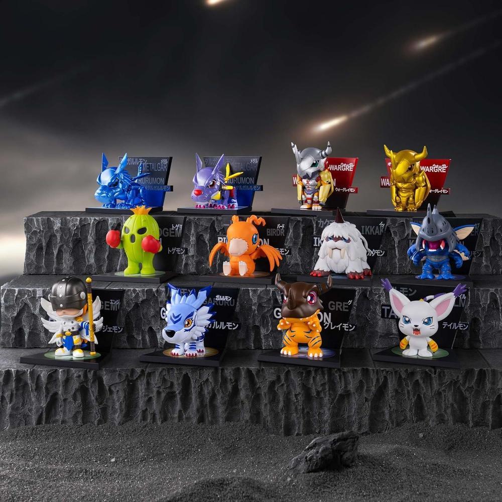 POP MART Figuras de imanes para nevera de Digimon Adventure, caja ciega con diseño aleatorio, ideal como decoración y regalo