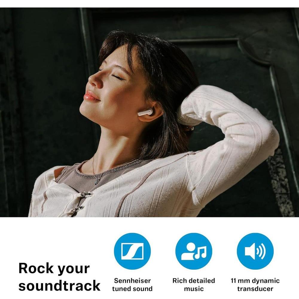 Sennheiser ACCENTUM Auriculares Inalámbricos con Bluetooth 5.3, 28 Horas de Batería y Resistencia a Salpicaduras IPX4