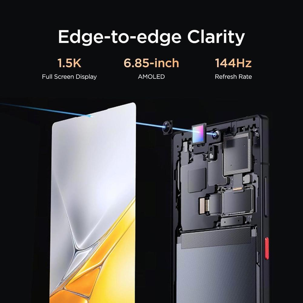 Nubia Z70S Ultra Teléfono Android Snapdragon 8 Elite 5G 512GB Negro, Triple Cámara 64MP, Pantalla AMOLED 6.85", IP68/IP69