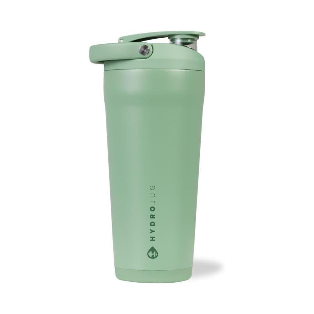 HydroJug 24 oz New Stainless Steel Shaker – Insulated, Leakproof, BPA-Free with Silent Mixing Grate – No Clumps, No Noise – Premium Shaker for Fitness, Sports & Everyday Use, Sage