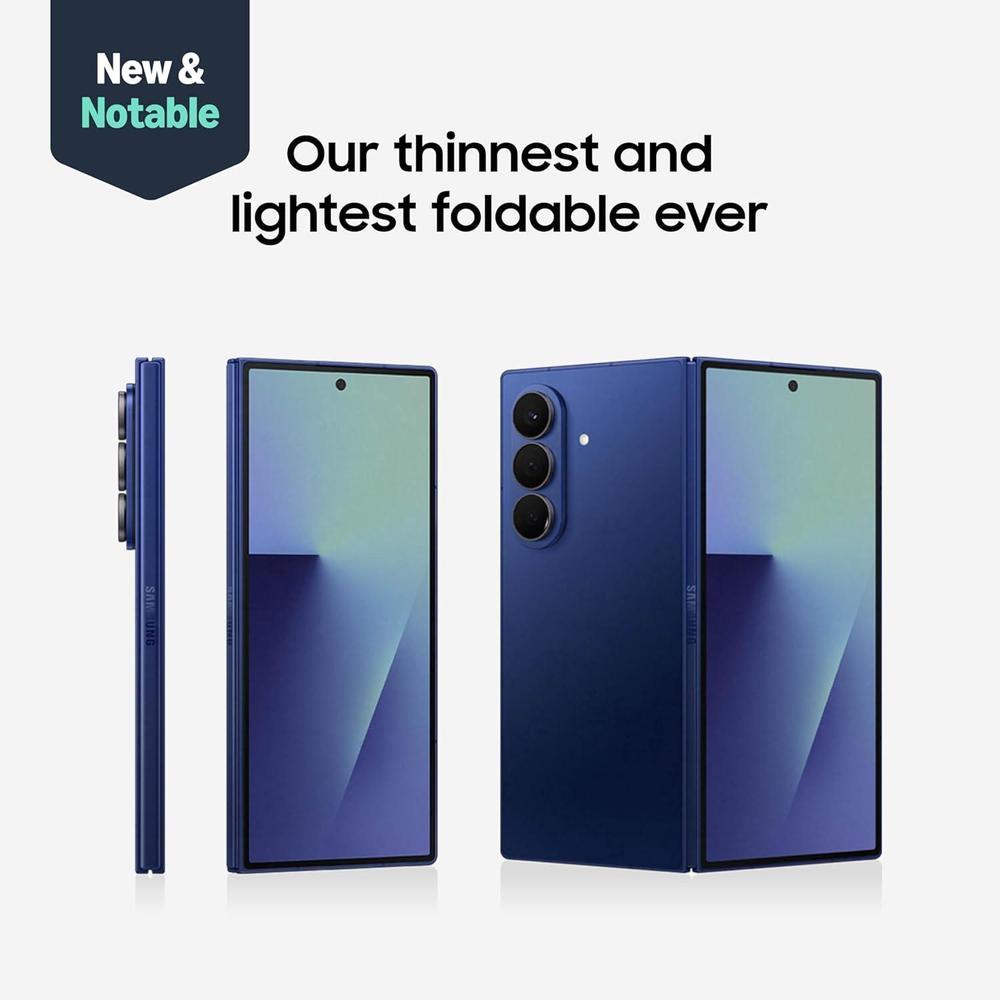 Samsung Galaxy Z Fold7 Teléfono Celular AI 256GB Negro Azabache Desbloqueado 8" 12GB RAM