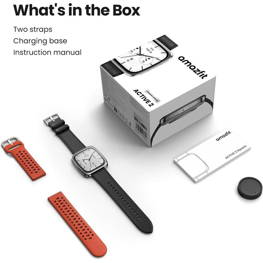 Amazfit Active 2 Smartwatch Pantalla 1.75 Pulgadas Resistente Al Agua Gps Monitoreo Frecuencia Cardiaca Bateria 10 Dias