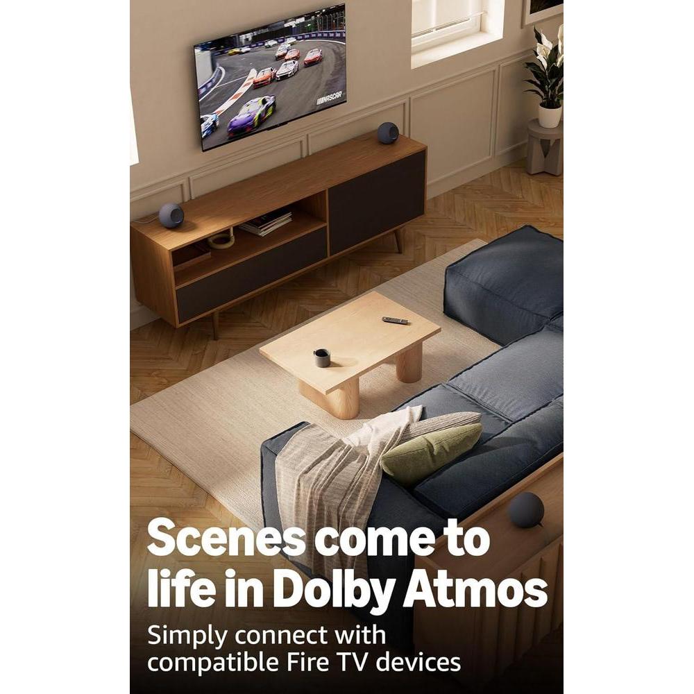 Amazon Echo Studio, última generación con audio espacial inmersivo y Dolby Atmos, color blanco glacial, tecnología avanzada