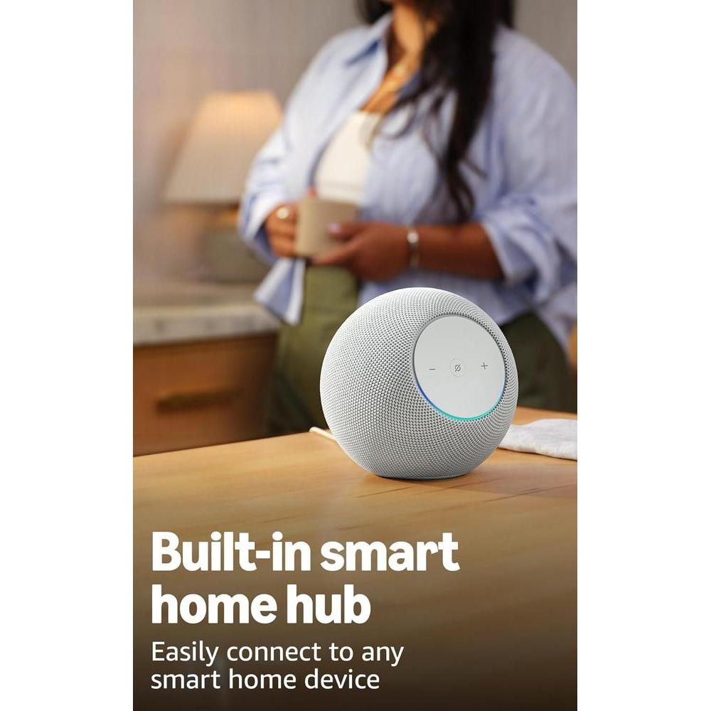 Amazon Echo Studio, última generación con audio espacial inmersivo y Dolby Atmos, color blanco glacial, tecnología avanzada