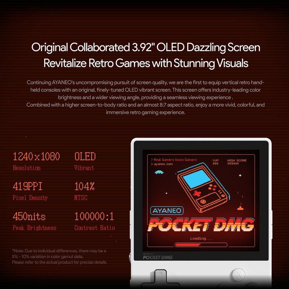 AYA NEO Pocket DMG Consola Portátil OLED 12GB RAM 256GB Snapdragon G3x Gen 2 Android 13
