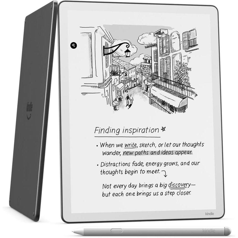 Amazon Kindle Scribe 64GB, pantalla tipo papel con luz frontal, más delgado, ligero y rápido. Incluye lápiz premium - Grafito