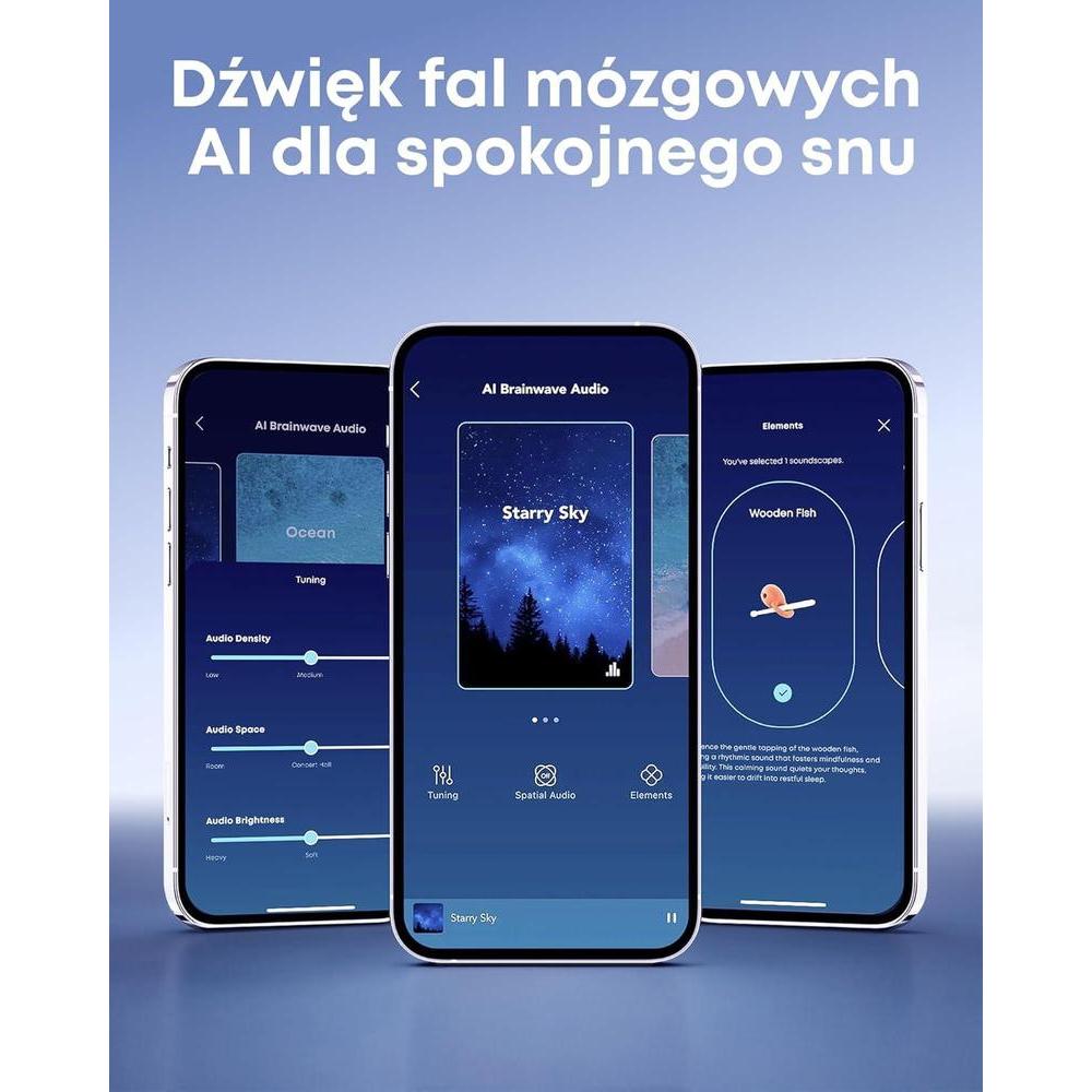 Soundcore Sleep A30 de Anker - Auriculares para dormir con cancelación activa de ruido y sistema adaptativo de enmascaramiento de ronquidos