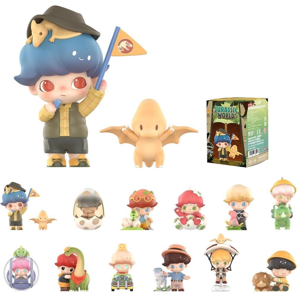 POP MART DIMOO Jurassic World Series Blind Box Figures, Random Design Action Figures Collectible Toys Home Decorations, Holiday Birthday Gifts for Girls and Boys, Single Box