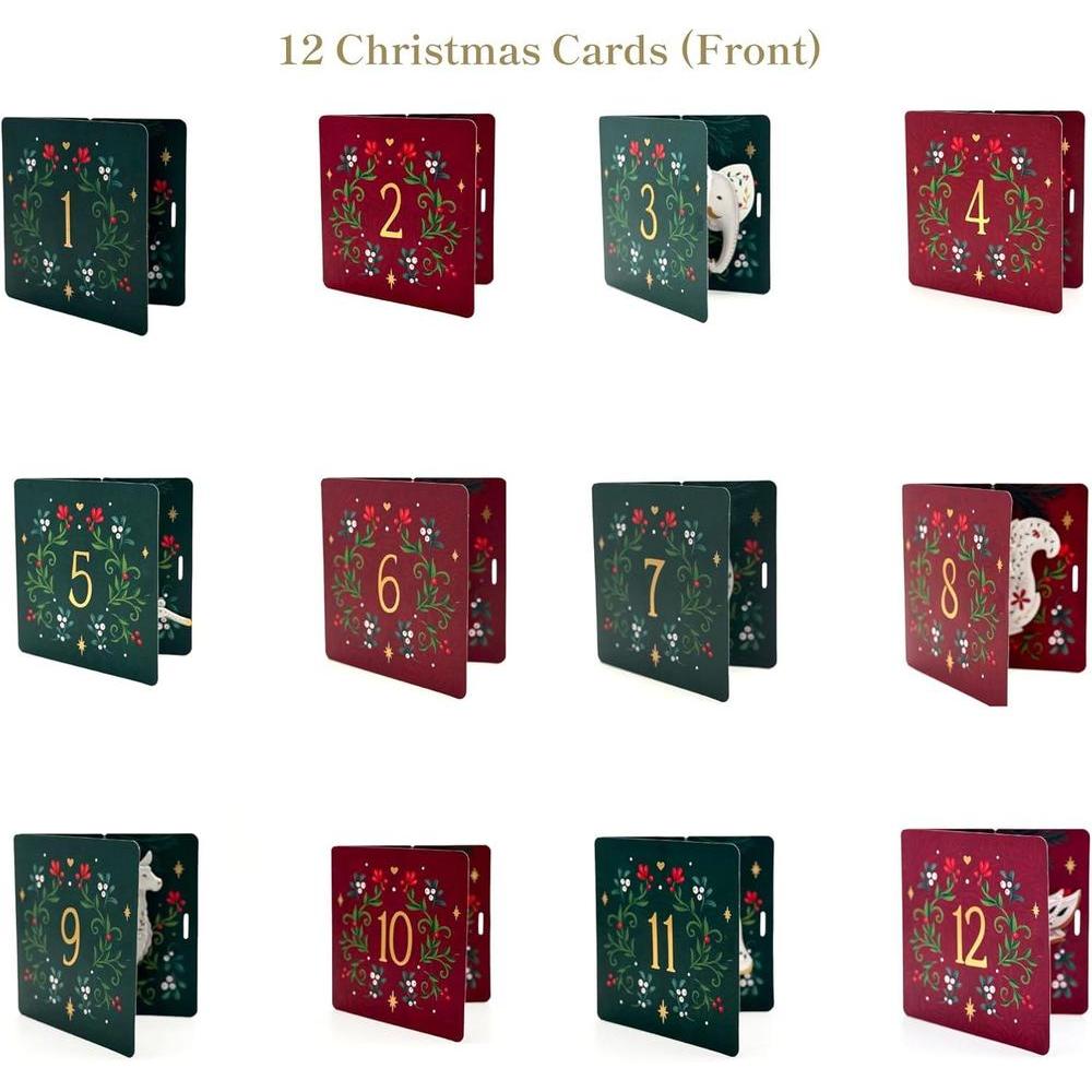 Calendario de Adviento 2025 Freshcut Paper con adornos de Navidad 3D del bosque encantado, ideal para decoración y regalos