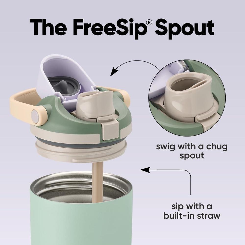 Botella deportiva Owala FreeSip Sway de acero inoxidable con boquilla 2 en 1, tapa a prueba de fugas y aislamiento de triple capa