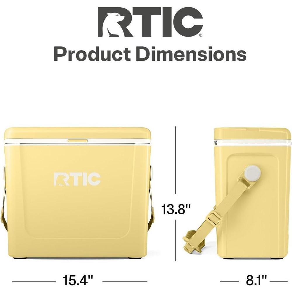 RTIC Enfriador de viaje asfaltico portátil, ideal para exteriores, playa, picnic, campamento y deportes