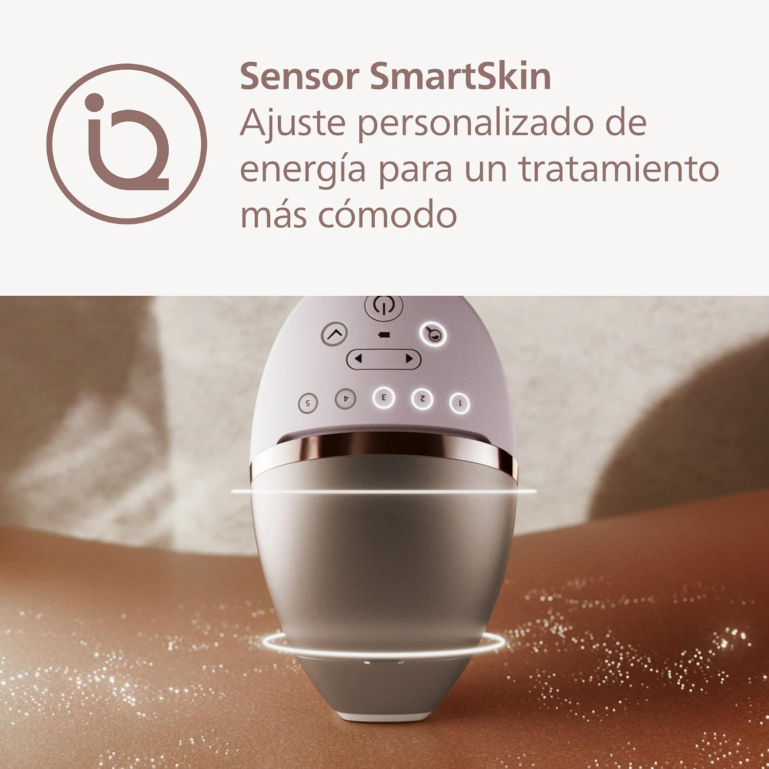 Philips Lumea 8000 Series - Dispositivo de Depilacion IPL, Reduccion Permanente del Vello, SenseIQ, 3 Accesorios