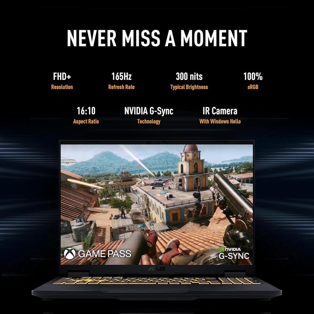 Portátil Asus TUF Gaming F16, Pantalla FHD+ 165Hz, Intel Core I5 13450HX, 16GB DDR5, 512GB SSD, RTX 5050, Wi-Fi 6E