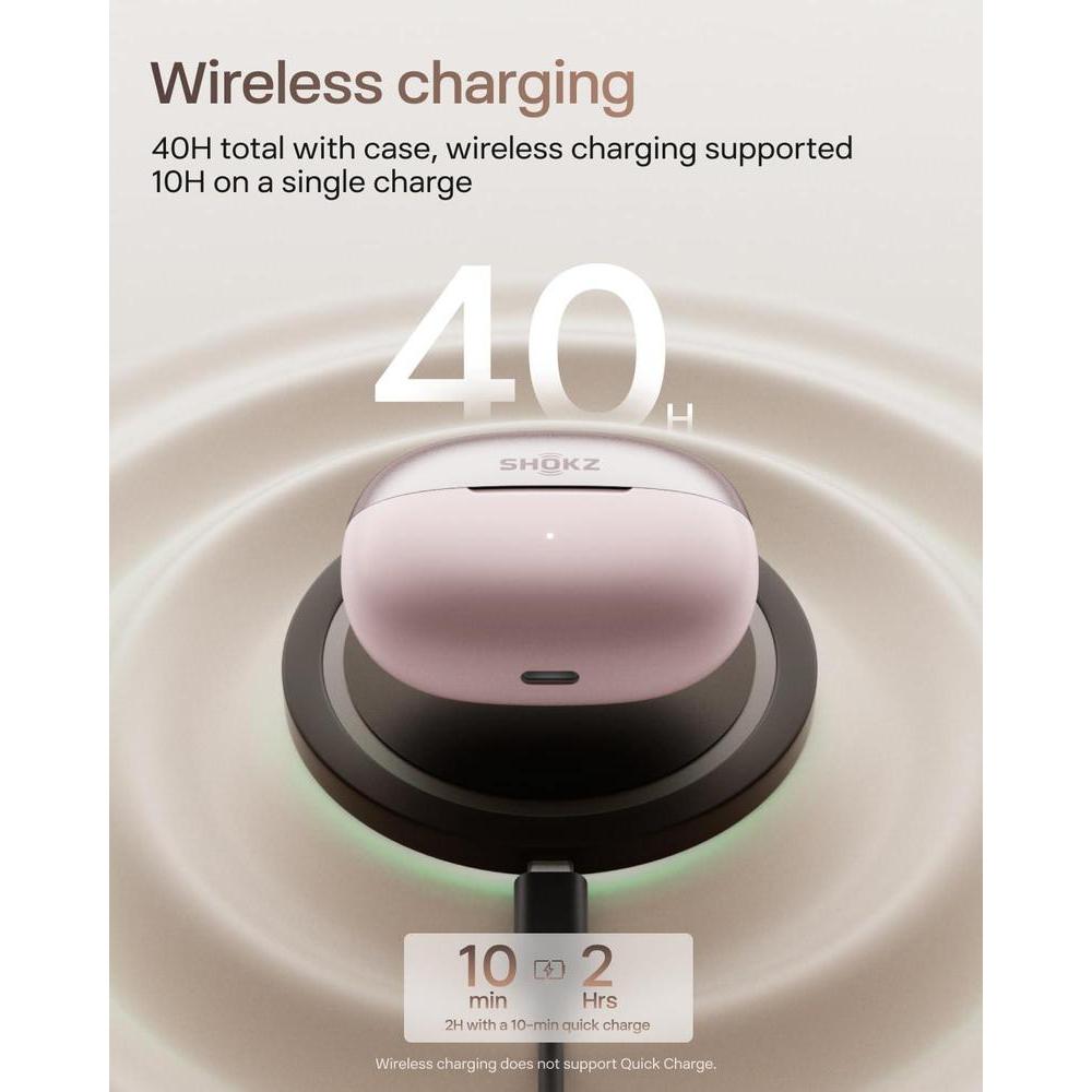Audífonos Shokz OpenDots ONE Rosado Inalámbricos Bluetooth Con Micrófono Carga Rápida Resistente Al Agua