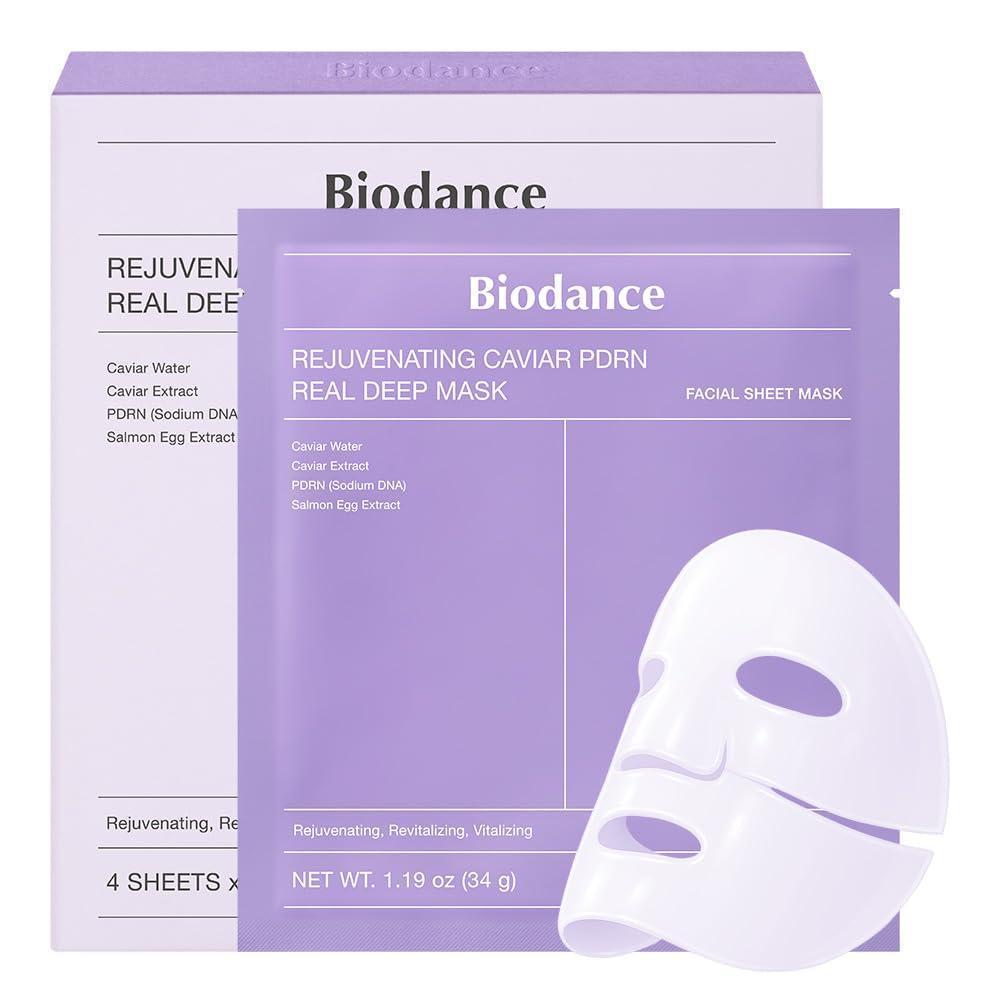 BIODANCE Máscara profunda de caviar rejuvenecedor PDRN, máscara de hidrogel durante la noche, reafirmante de la piel, resplandor, mejora la recuperación de la piel, cuidado de la piel coreano, regalos