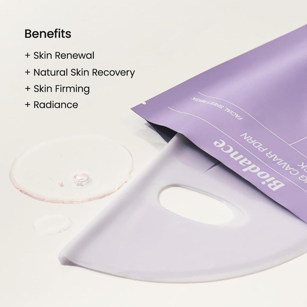 Rejuvenecedor BIODANCE Máscara Hidrogel Caviar PDRN, Reafirmante Piel, 34g