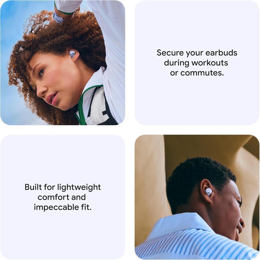 Google Pixel Buds 2a, audífonos Bluetooth inalámbricos con cancelación de ruido y modo transparencia, ajuste cómodo y resistente al agua