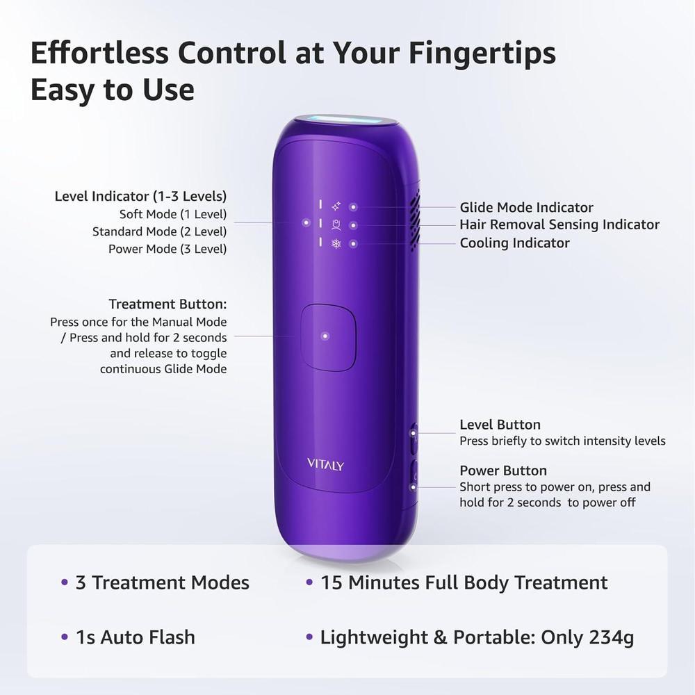 Depiladora láser IPL para mujeres con enfriamiento de hielo, resultados duraderos y casi indoloros, ideal para cuerpo completo