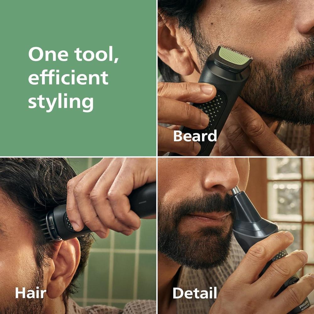 Recortadora Philips Norelco 13 en 1 serie 3000, 9 ajustes y cuchillas autoafilables para barba y cabello