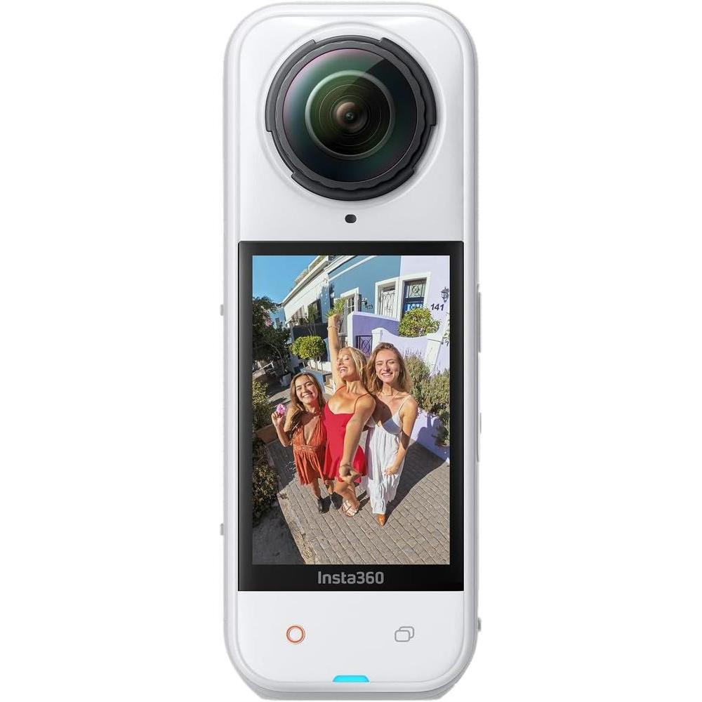 Insta360 X5 Satin White - Waterproof 8K 360° Action Camera, Leading Low Light, Invisible Selfie Stick Effect, Rugged and Replaceable Lens, 3-Hour Battery, Built-in Wind Guard, Stabilization