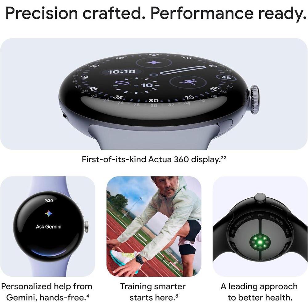 Google Pixel Watch 4 - Reloj inteligente con Android, AI, seguimiento de salud y GPS. Caja de aluminio dorado champán