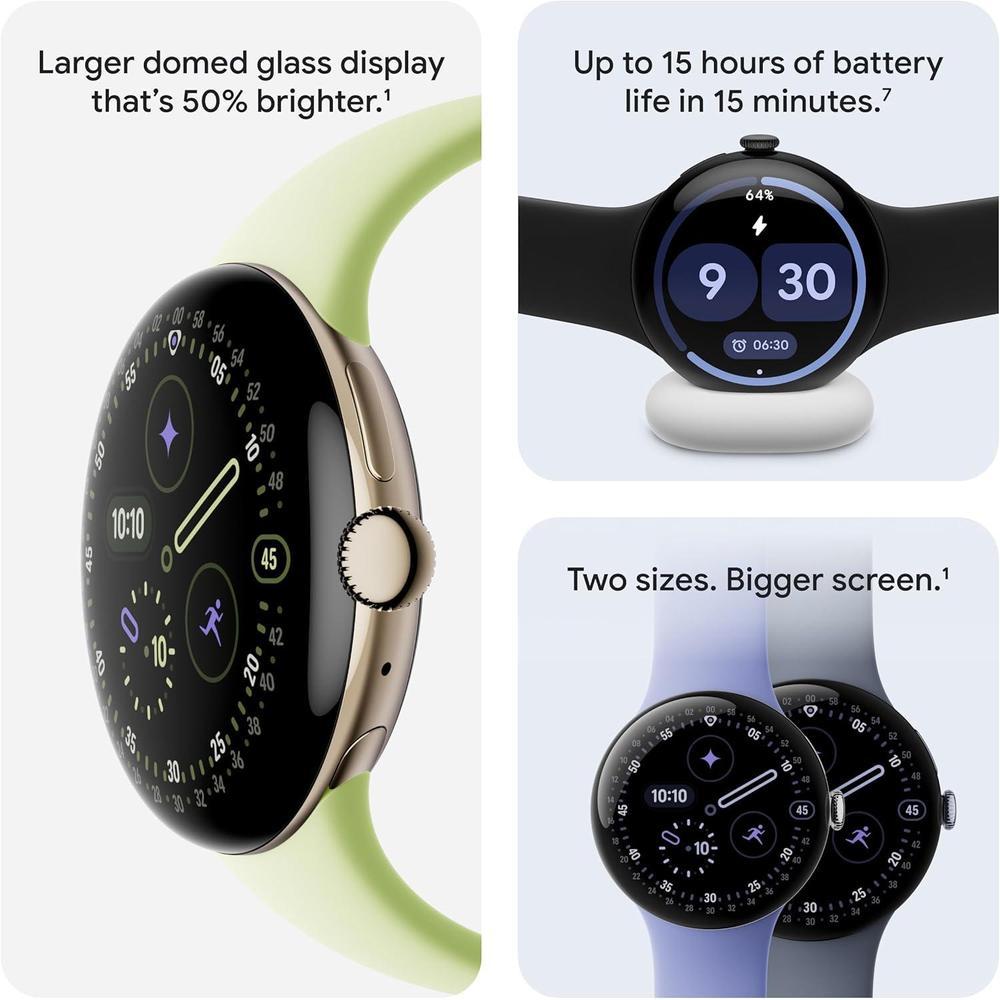 Google Pixel Watch 4 Smartwatch Android Con Detección De Ritmo Cardíaco Y Rastreo Del Sueño, Banda Porcelana