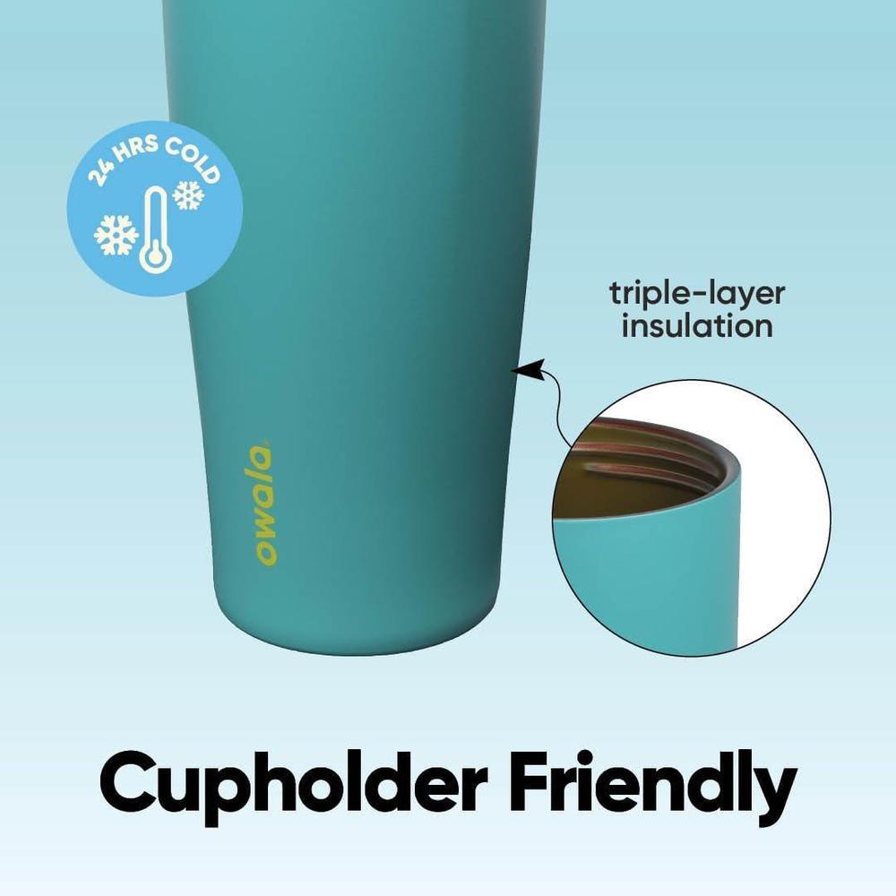 Owala FreeSip Sway Botella de Agua Aislada de Acero Inoxidable con Doble Boquilla, Asa de Transporte y Libre de BPA
