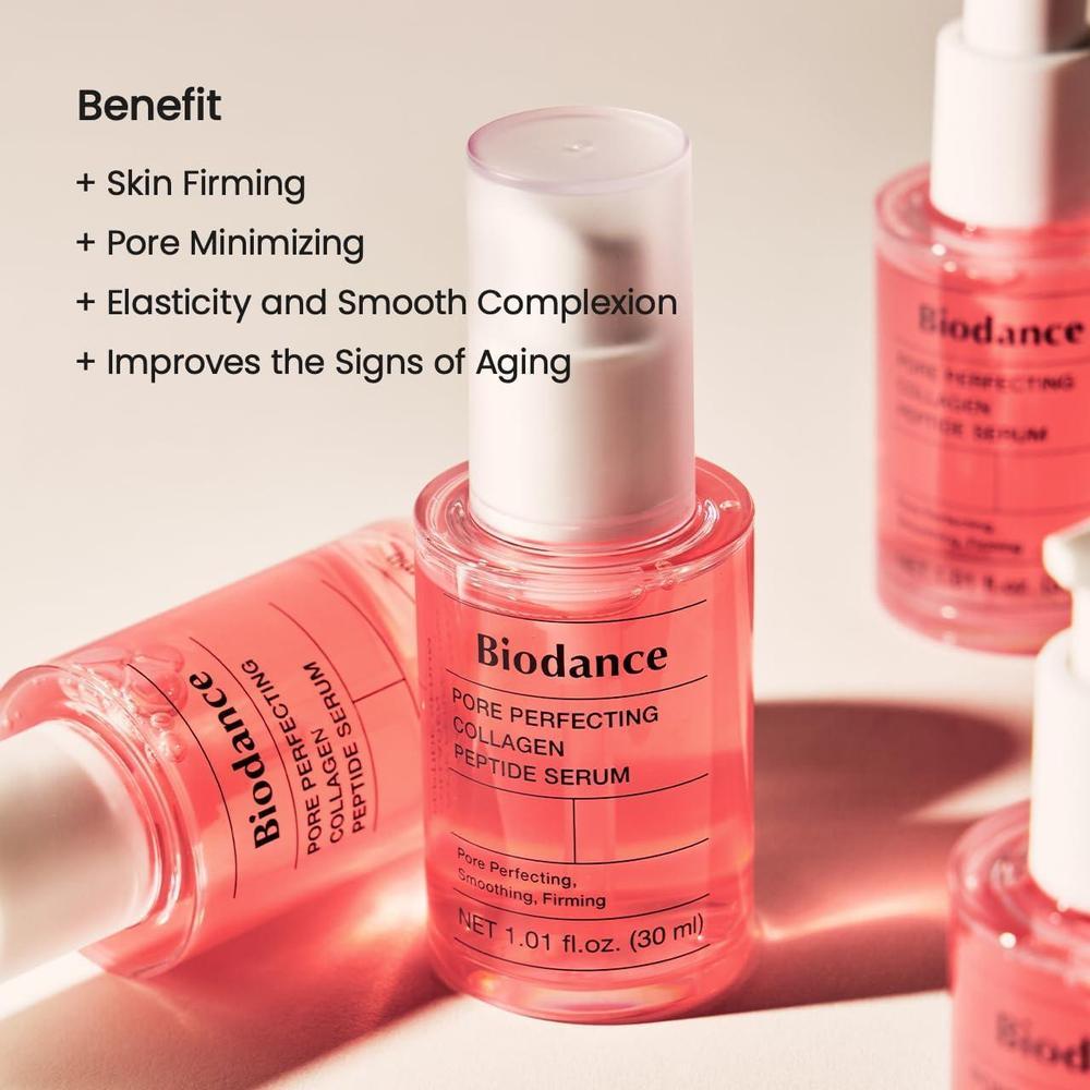 Biodance Suero Peptido: Colageno Reafirma e Ilumina Cuidado de Poros Preparacion para Maquillaje Todo Tipo de Piel 29.88ml
