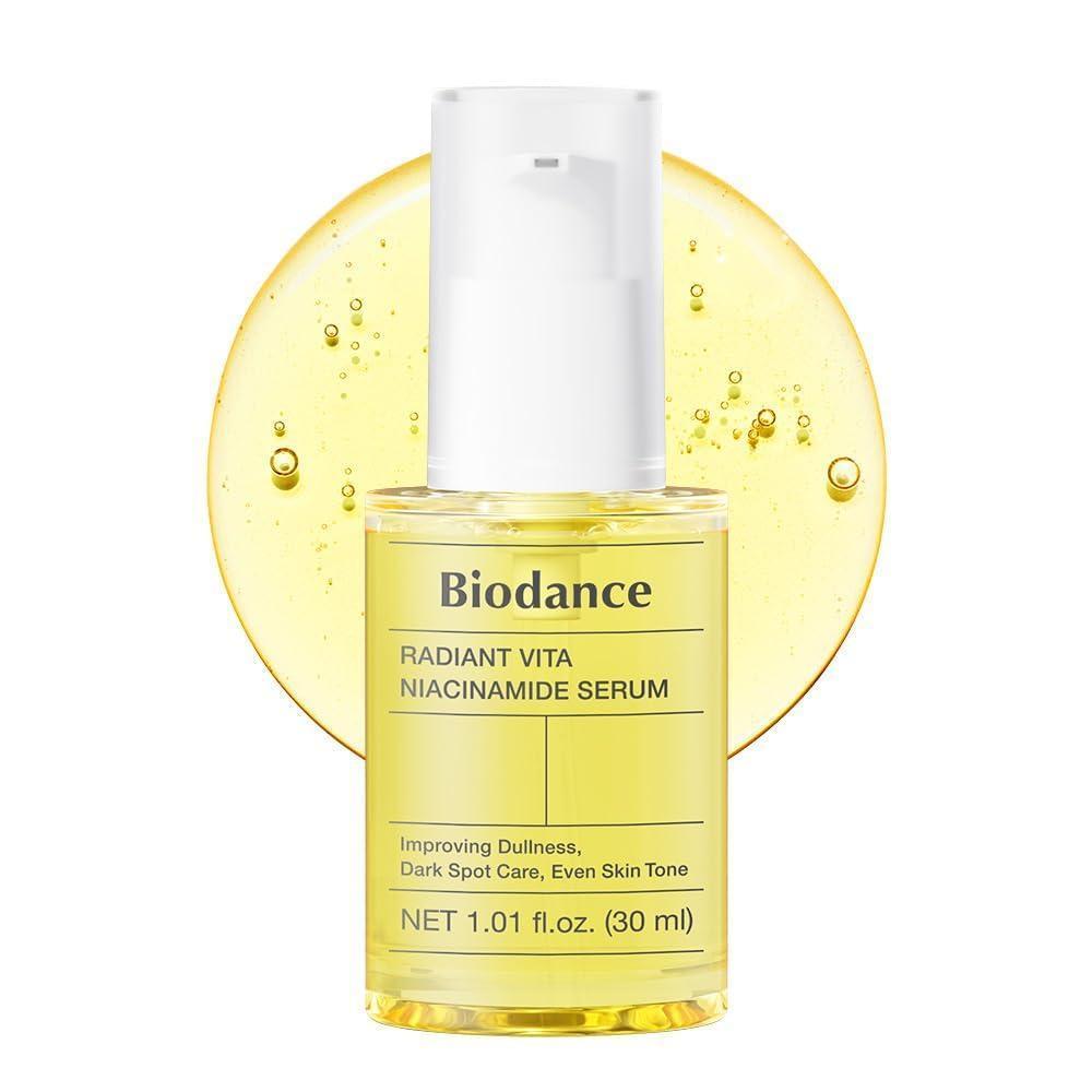 BIODANCE Suero de niacinamida Radiant Vita, para un cuidado uniforme de manchas oscuras con vitamina C, hidratante para pieles sensibles, suero de filtro brillante, cuidado de la piel coreano, regalos para el día de San Valentín para ella | 1.01 onzas x 1 ea
