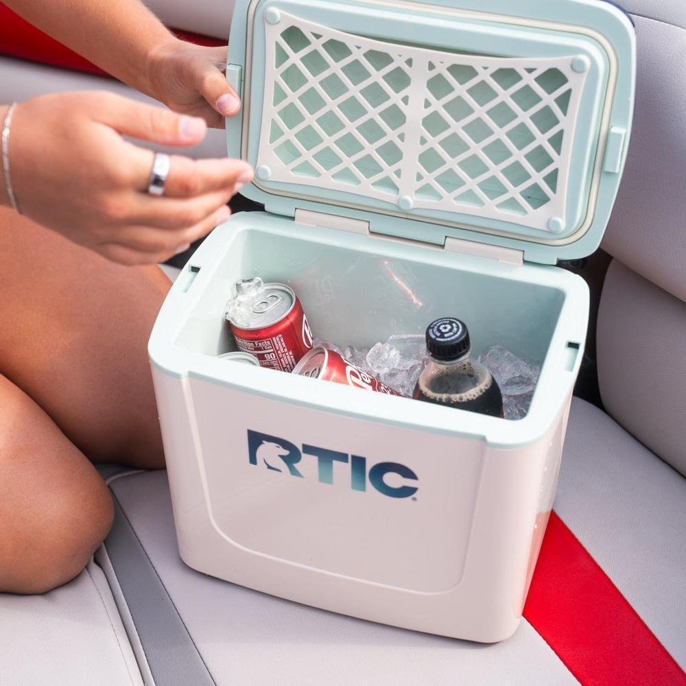 RTIC Hielera personal de viaje, pequeña, compacta, aislada y portátil para alimentos, bebidas, playa y pesca, capacidad de 12 latas
