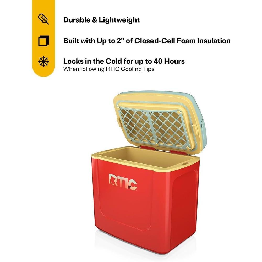 RTIC Hielera personal de viaje, pequeña, compacta, aislada, portátil para alimentos y bebidas, ideal para exteriores