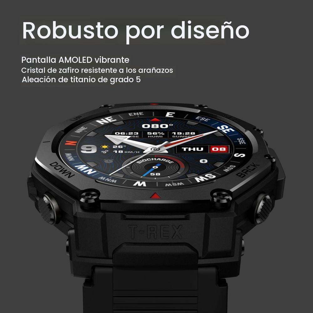 Amazfit T-Rex 3 Pro - Reloj inteligente ultra resistente con pantalla de zafiro, GPS preciso y batería de 25 días