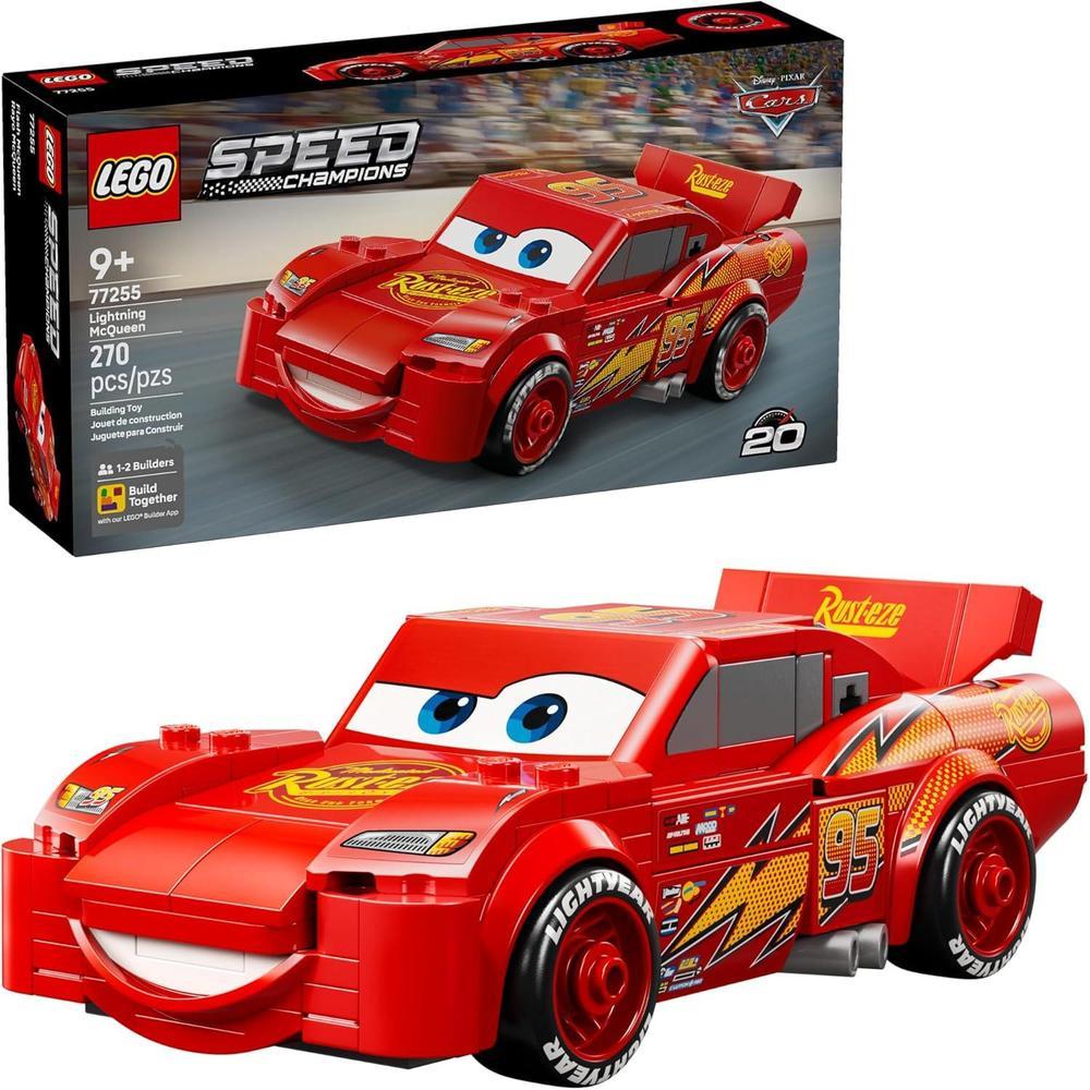 LEGO Speed Champions Lightning McQueen de Disney Pixar Cars, juguete de construcción para niños y niñas de 9+ años