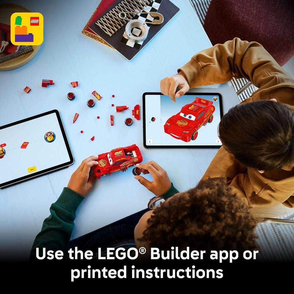LEGO Speed Champions Lightning McQueen de Disney Pixar Cars, juguete de construcción para niños y niñas de 9+ años