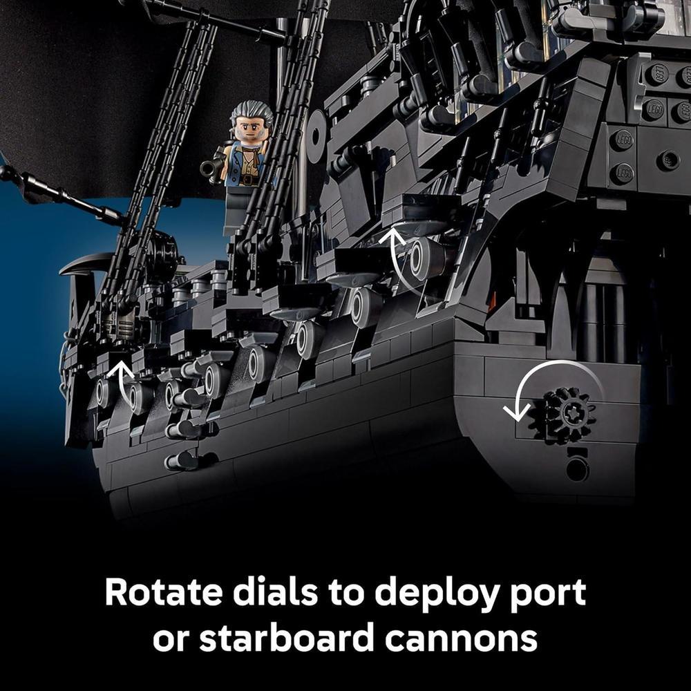 LEGO Icons Captain Jack Sparrow's Pirate Ship Building Set for Adults - Collectible Black Pearl for Pirates of The Caribbean Fans