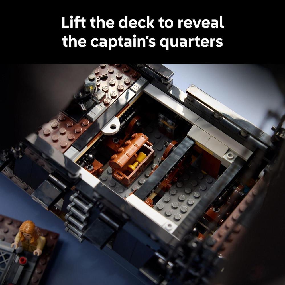 LEGO Icons Captain Jack Sparrow's Pirate Ship Building Set for Adults - Collectible Black Pearl for Pirates of The Caribbean Fans