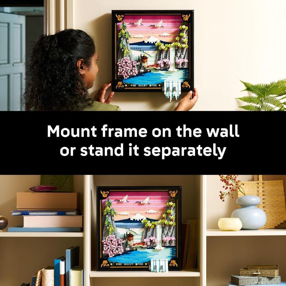 LEGO Art Paisaje Japonés de Cerezos en Flor para Adultos - Decoración para Pared de Pie o Colgada - Modelo 31218