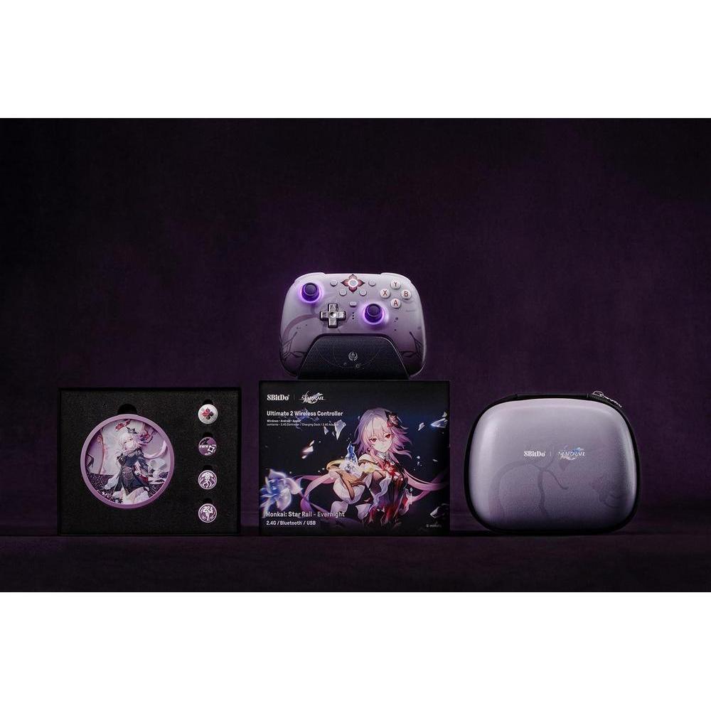 8BitDo Ultimate 2 Controlador Inalámbrico Compatibilidad Juegos en Windows, Apple, Steam y Android, Licenciado por Honkai