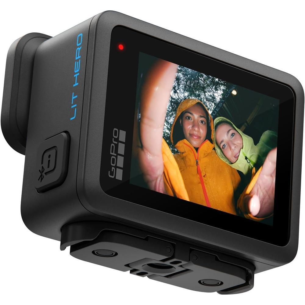 GoPro LIT Hero - Cámara de acción compacta, impermeable, con luz incorporada, video 4K HD, foto de 12 MP, pantalla táctil