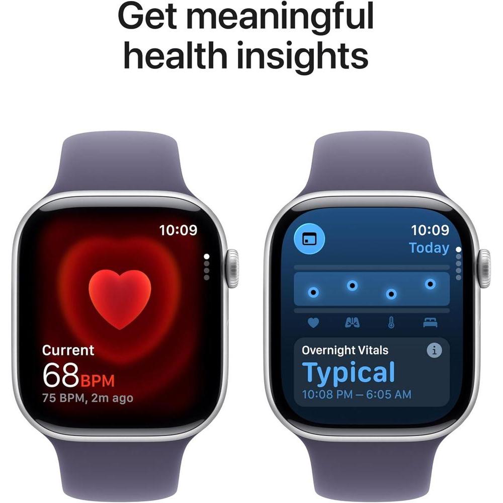 Apple Watch Series 11 GPS con Correa Deportiva, Seguimiento de Salud y Fitness, Resistente al Agua