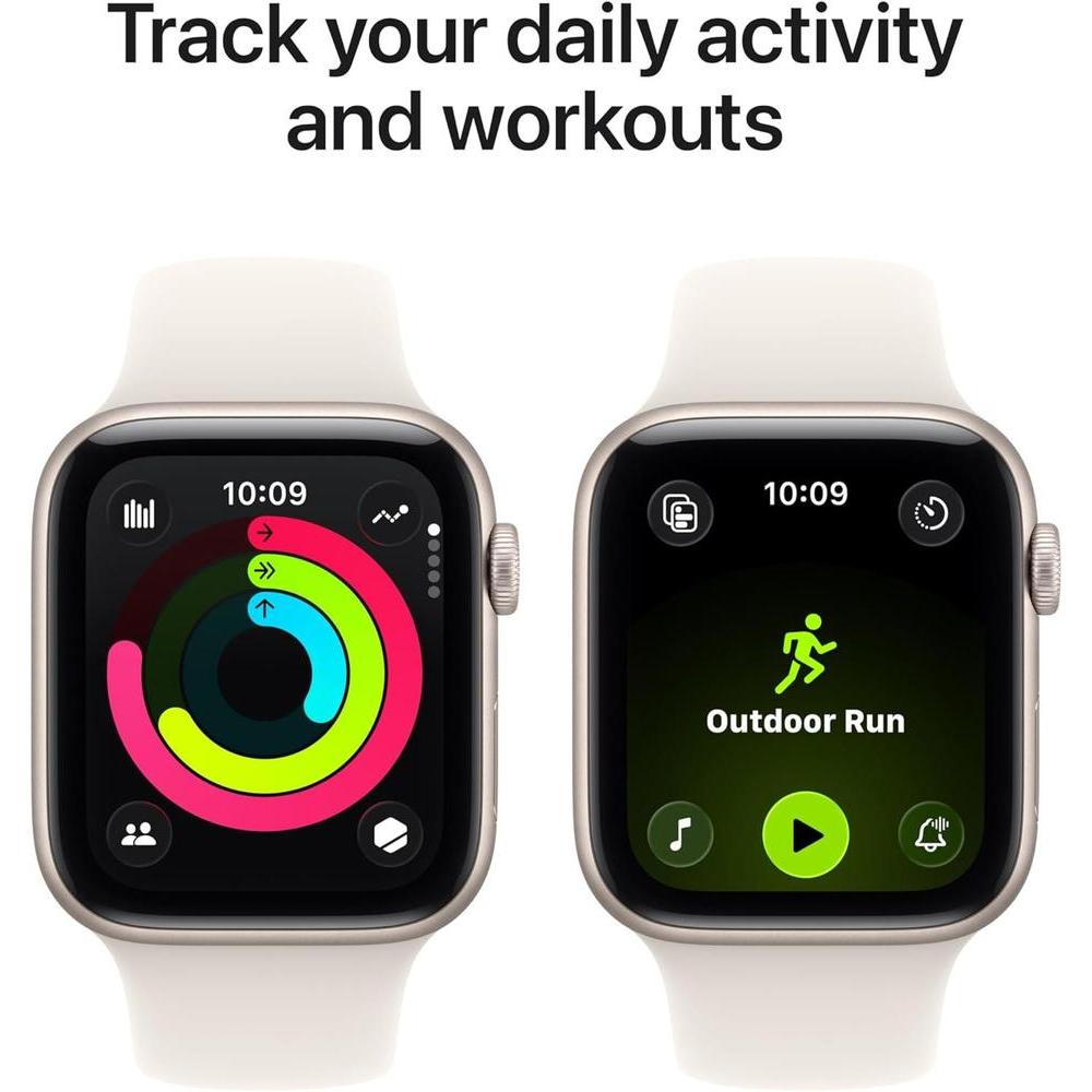 Apple Watch SE 3 44mm Smartwatch GPS Starlight Aluminum Case Correa Deportiva Monitores Fitness Pantalla Siempre Activa